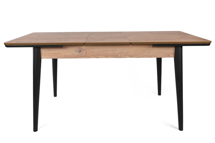 Hanah Home Mesa de Comedor Extensible Sigma - 991 Nogal y Negro